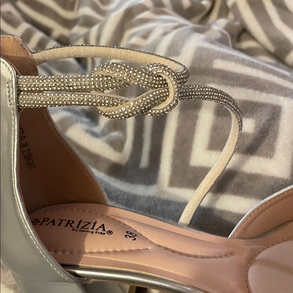 Patrizia Eluned Silver Sparkly Women's Ankle Strap Dress Shoes‎ By Spring Step - Picture 11 of 11